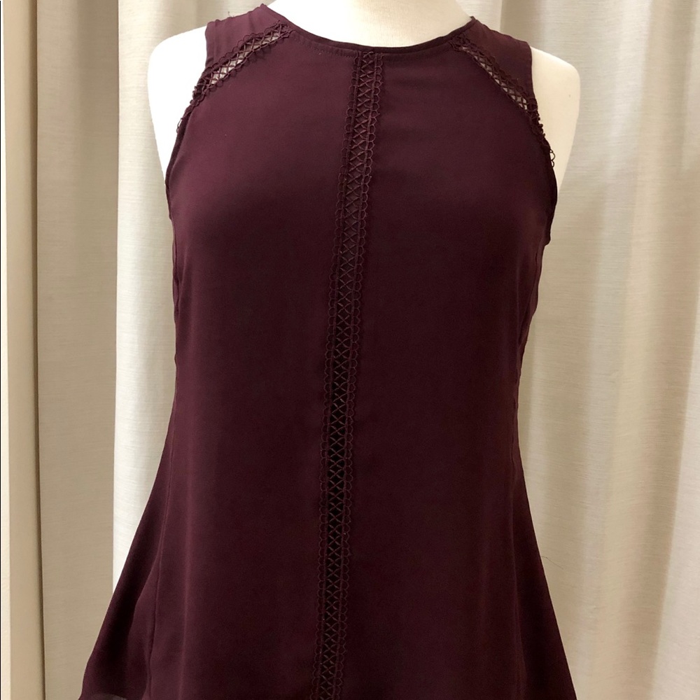 WHBM Deep Merlot Blouse